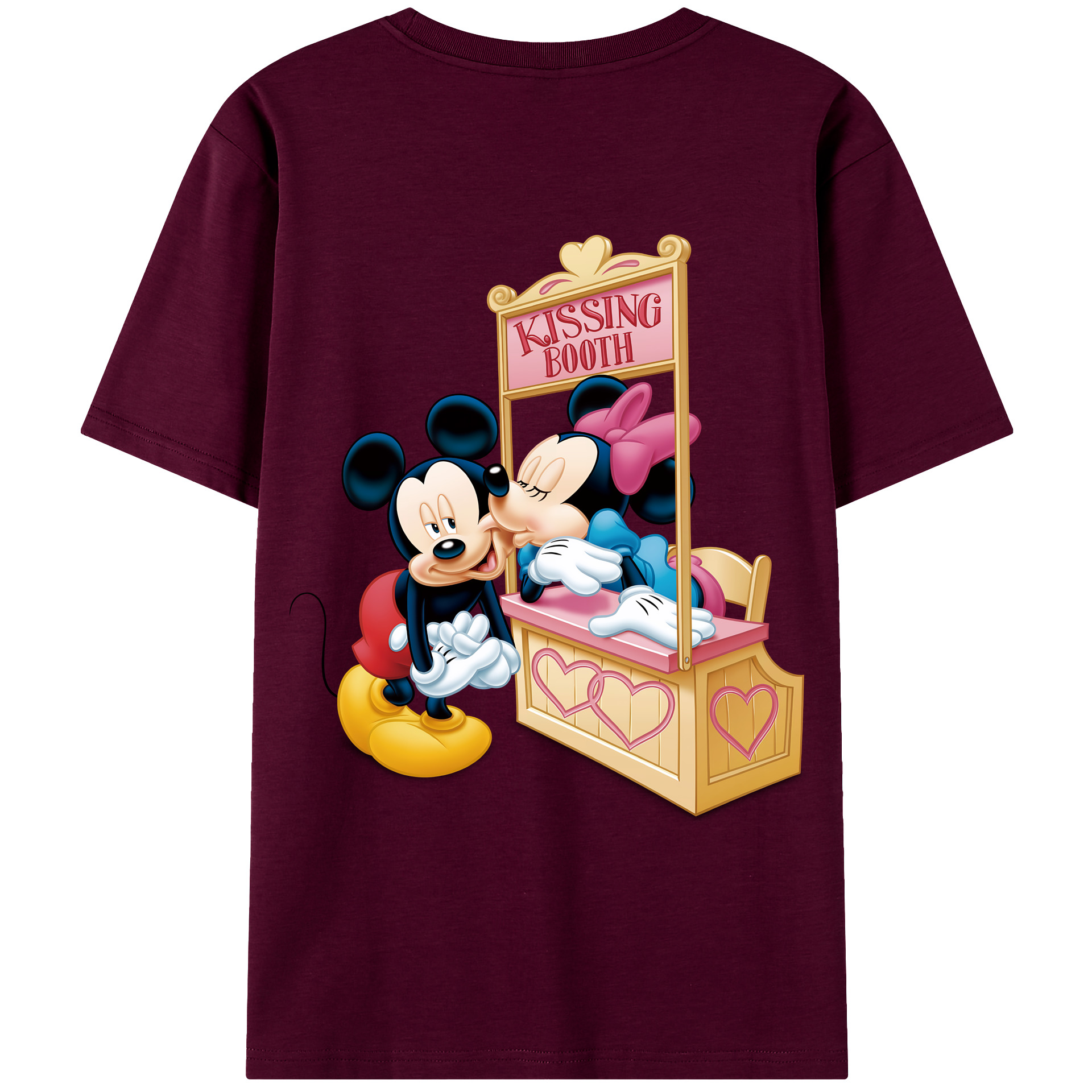 ミッキーマウス Mickey Mouse レディース半袖Tシャツ(バックプリント)